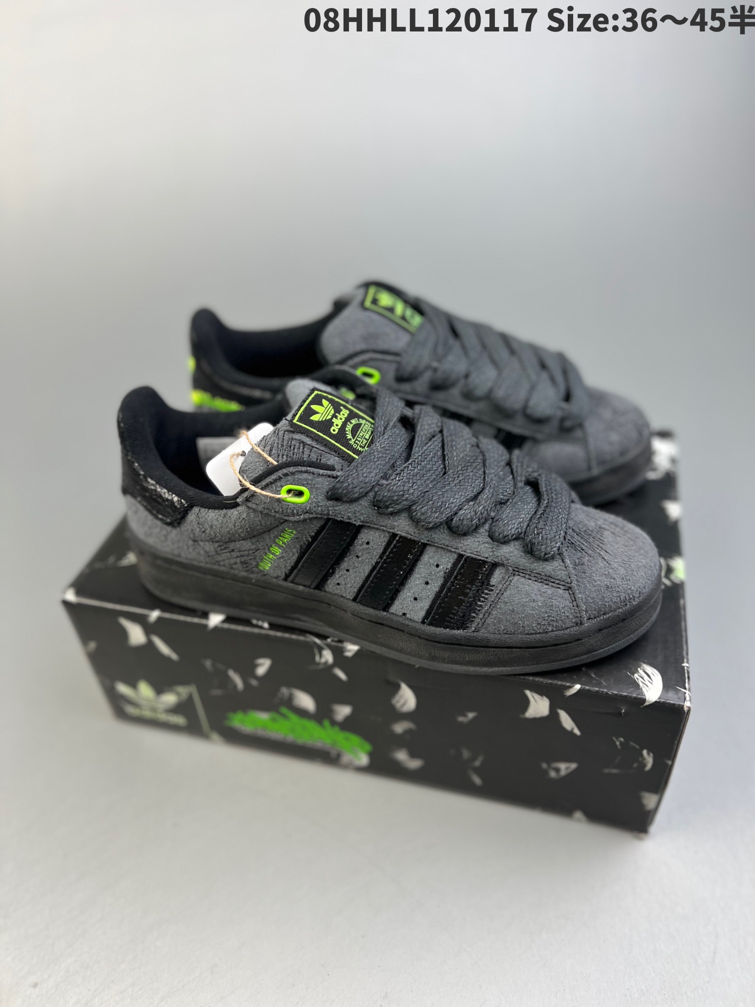 adidas x YOUTH OF PARIS Campus 00s 'Carbon Solar Green' IE8349