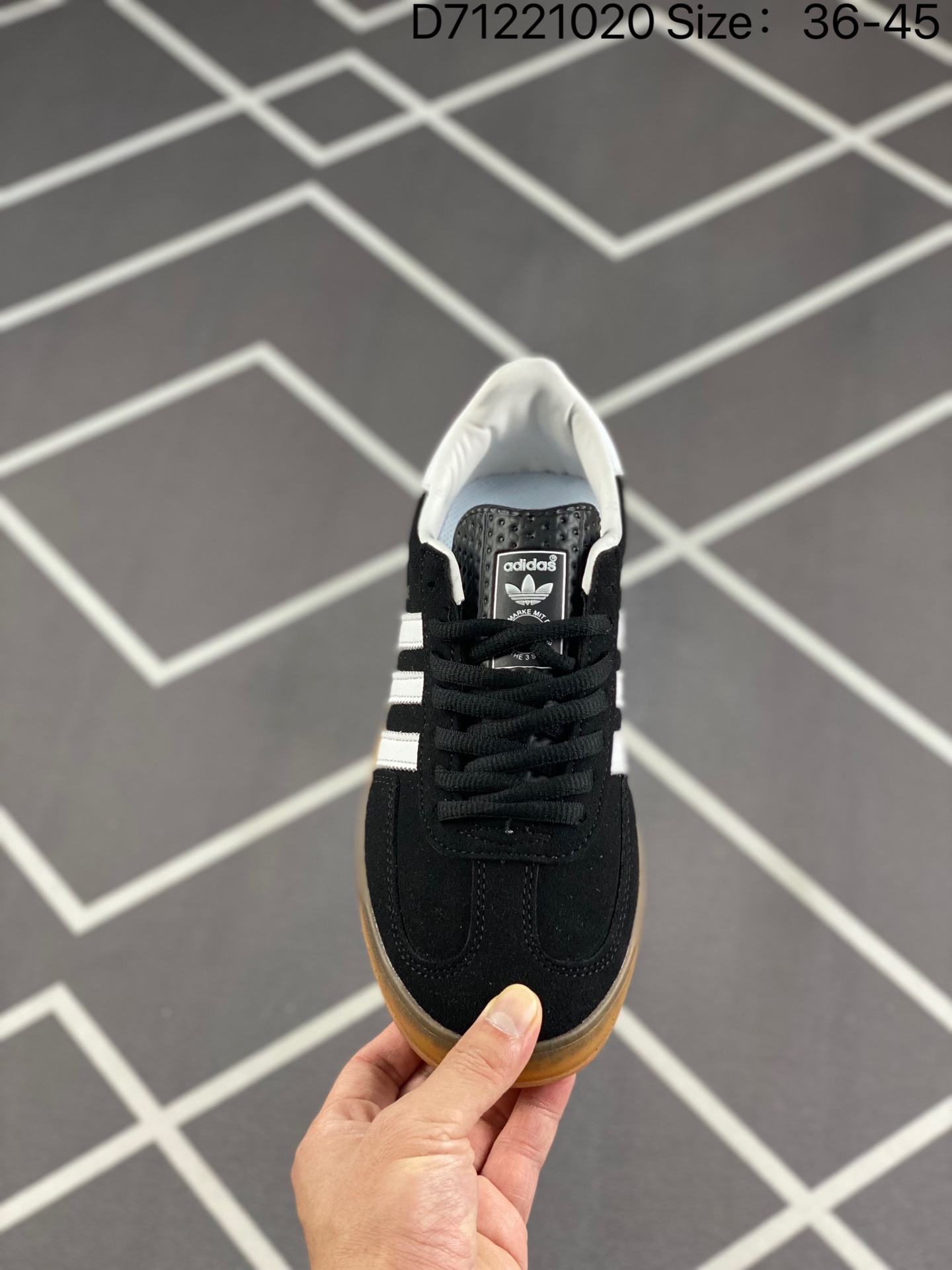 adidas Gazelle Indoor 'Black White Gum' H06259