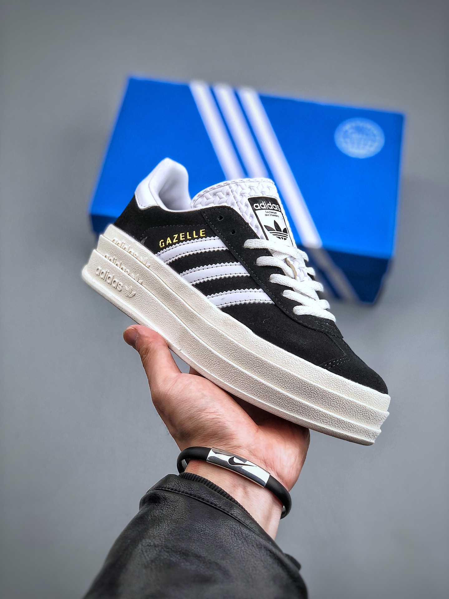 adidas Gazelle Bold 'Black White' HQ6912