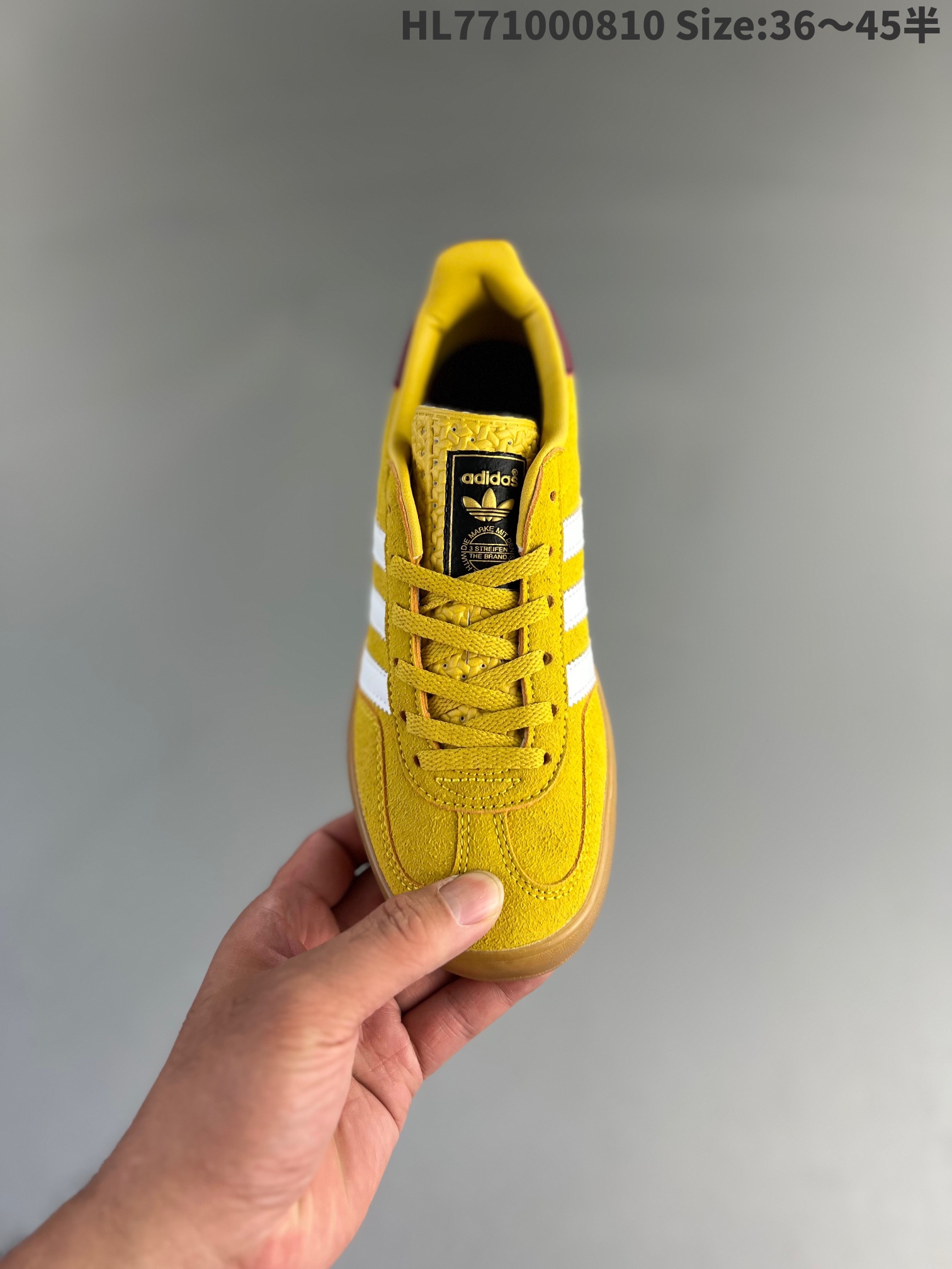 Adidas Originals Gazelle Indoor Shoes 'Bright Yellow Burgundy' IE7003