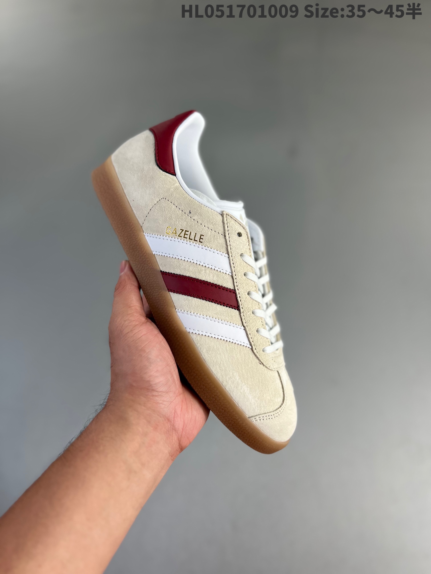 adidas originals Gazelle 'Aluminium Burgundy' IG0672