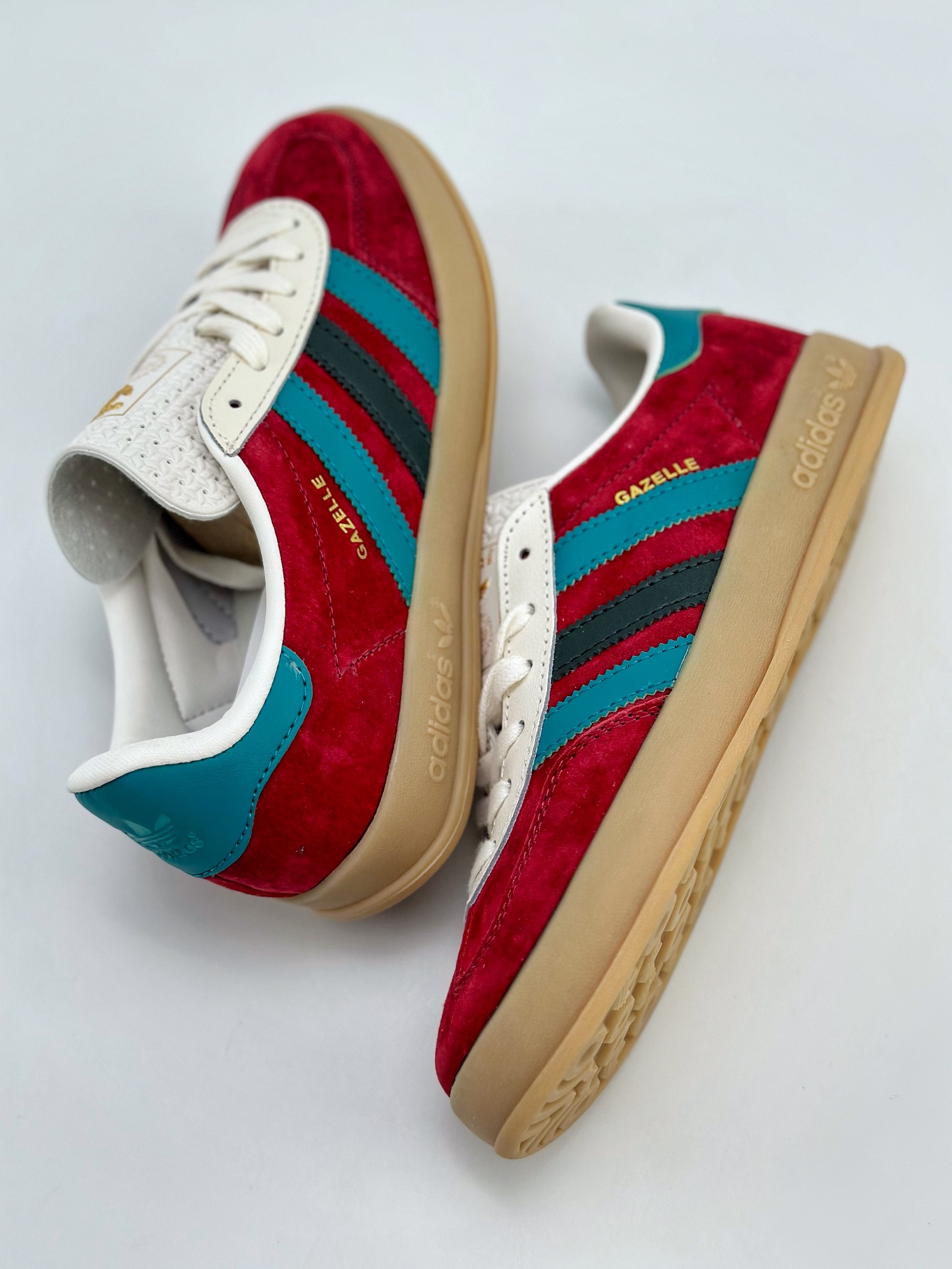 Adidas Originals Gazelle Indoor Shoes 'Burgundy Arctic Fusion Collegiate Green' IG4996