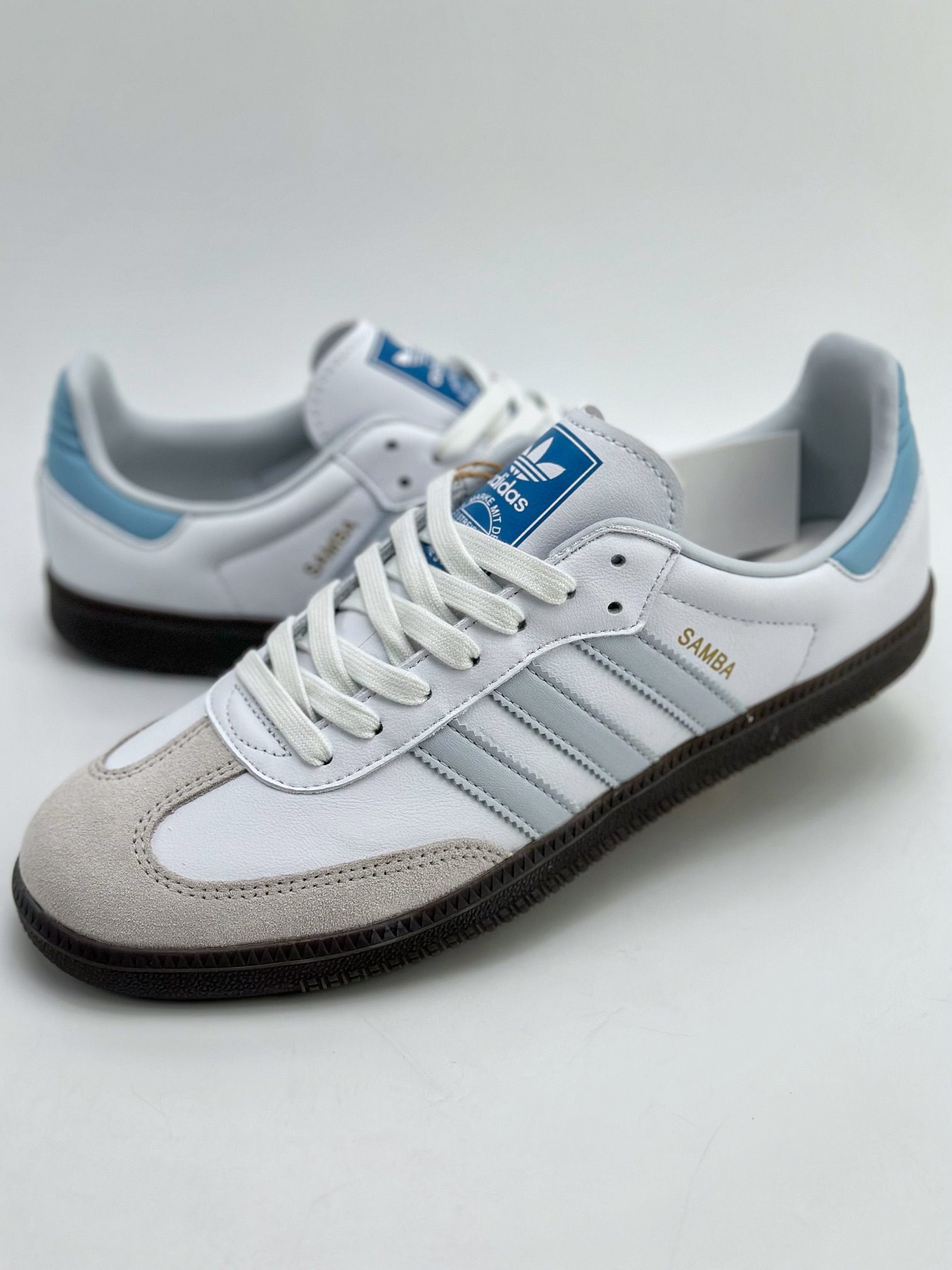 adidas Samba OG 'White Halo Blue Gum' ID2055