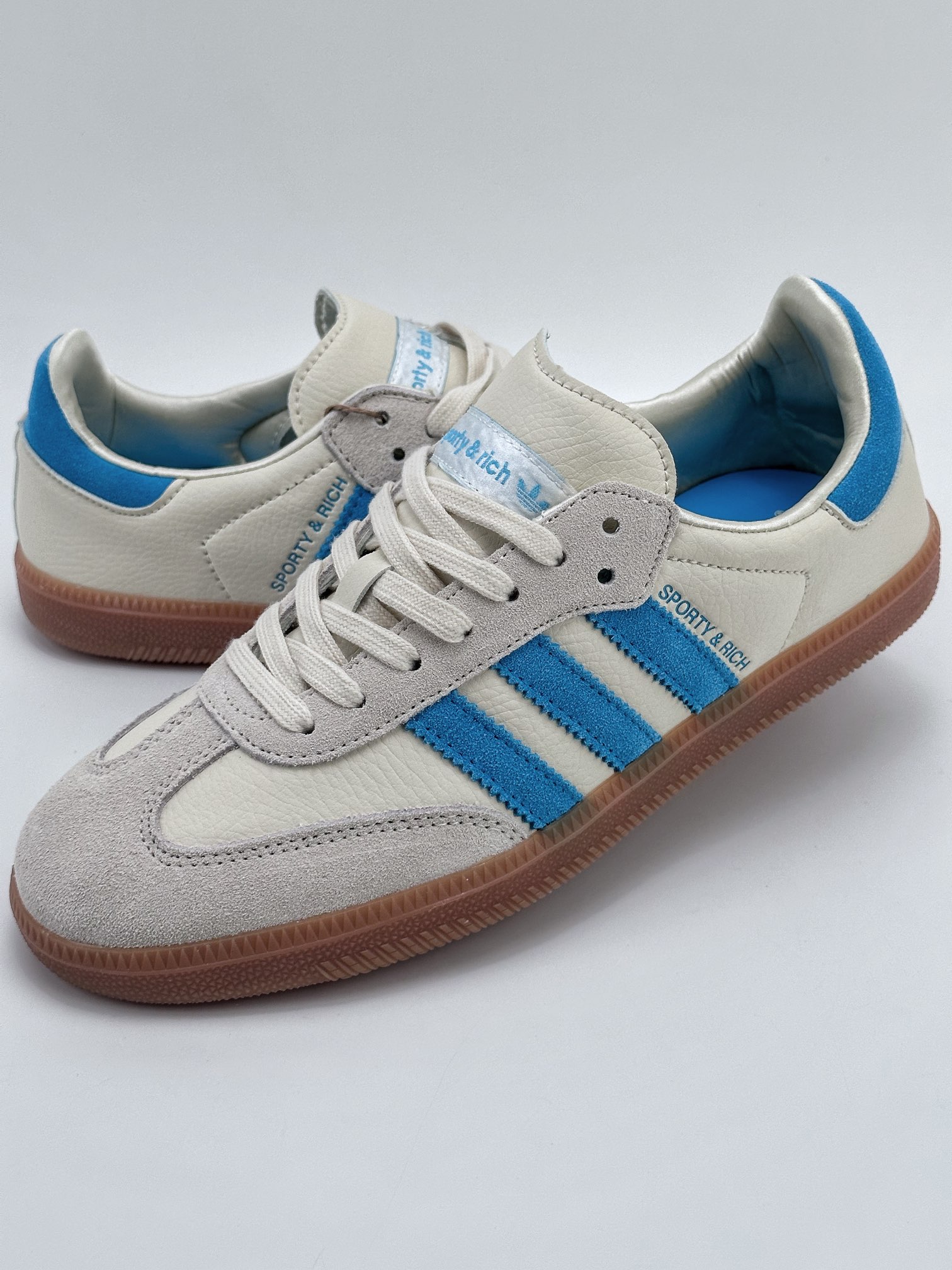 adidas Samba OG 'Sporty & Rich Beige Blue' IE7096