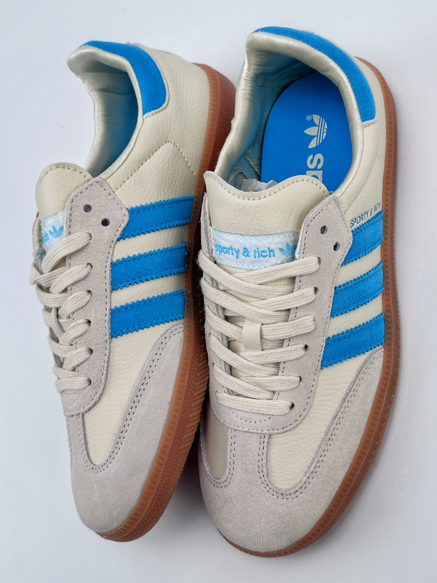 adidas Samba OG 'Sporty & Rich Beige Blue' IE7096