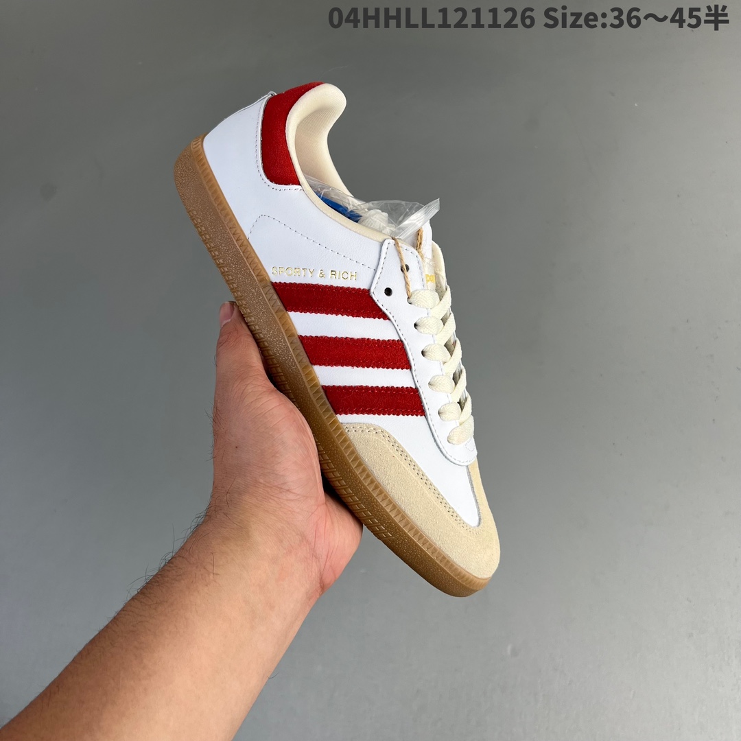 adidas originals x SPORTY & RICH Samba OG 'White Collegiate Burgundy' IF5660