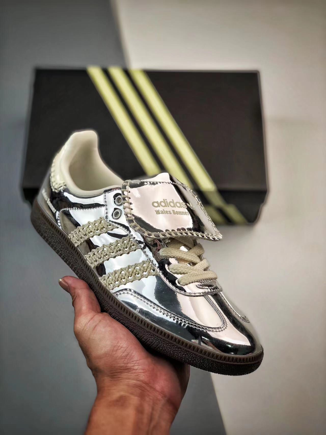 adidas originals x Wales Bonner Samba 'Silver Metallic Gum' IG8181