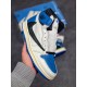 Fragment Design x Travis Scott x Air Jordan 1 Retro High 'Sail Black Military Blue' DH3227-105