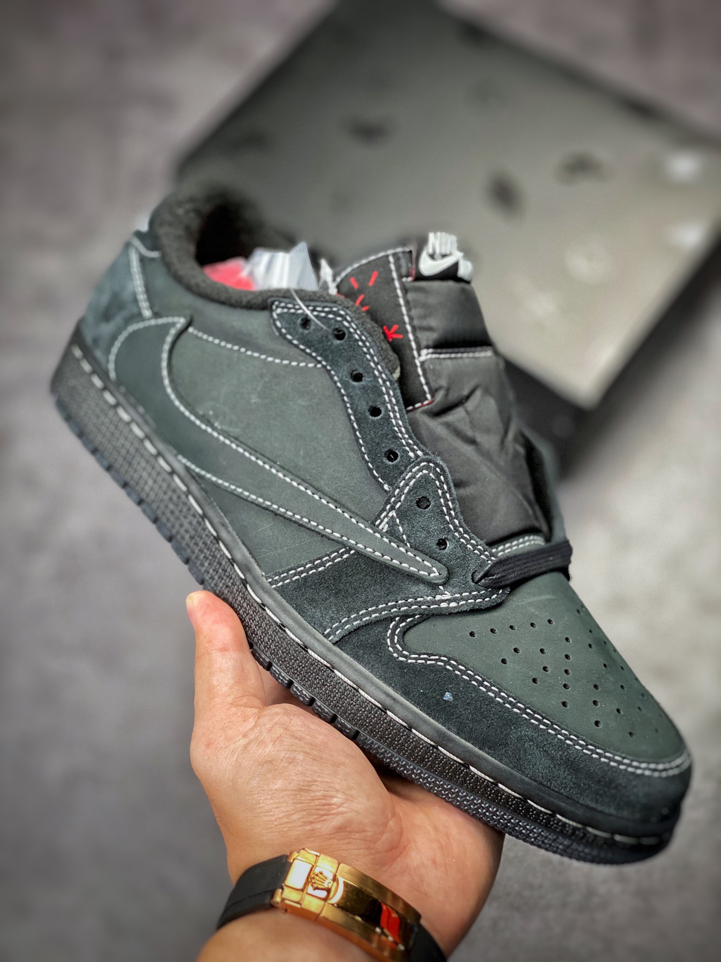 Travis Scott x Air Jordan 1 Low OG SP 'Black Phantom' DM7866-001