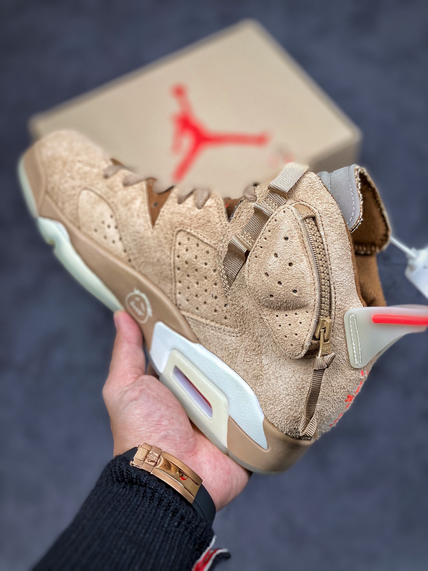 Travis Scott x Air Jordan 6 Retro 'British Khaki' DH0690-200