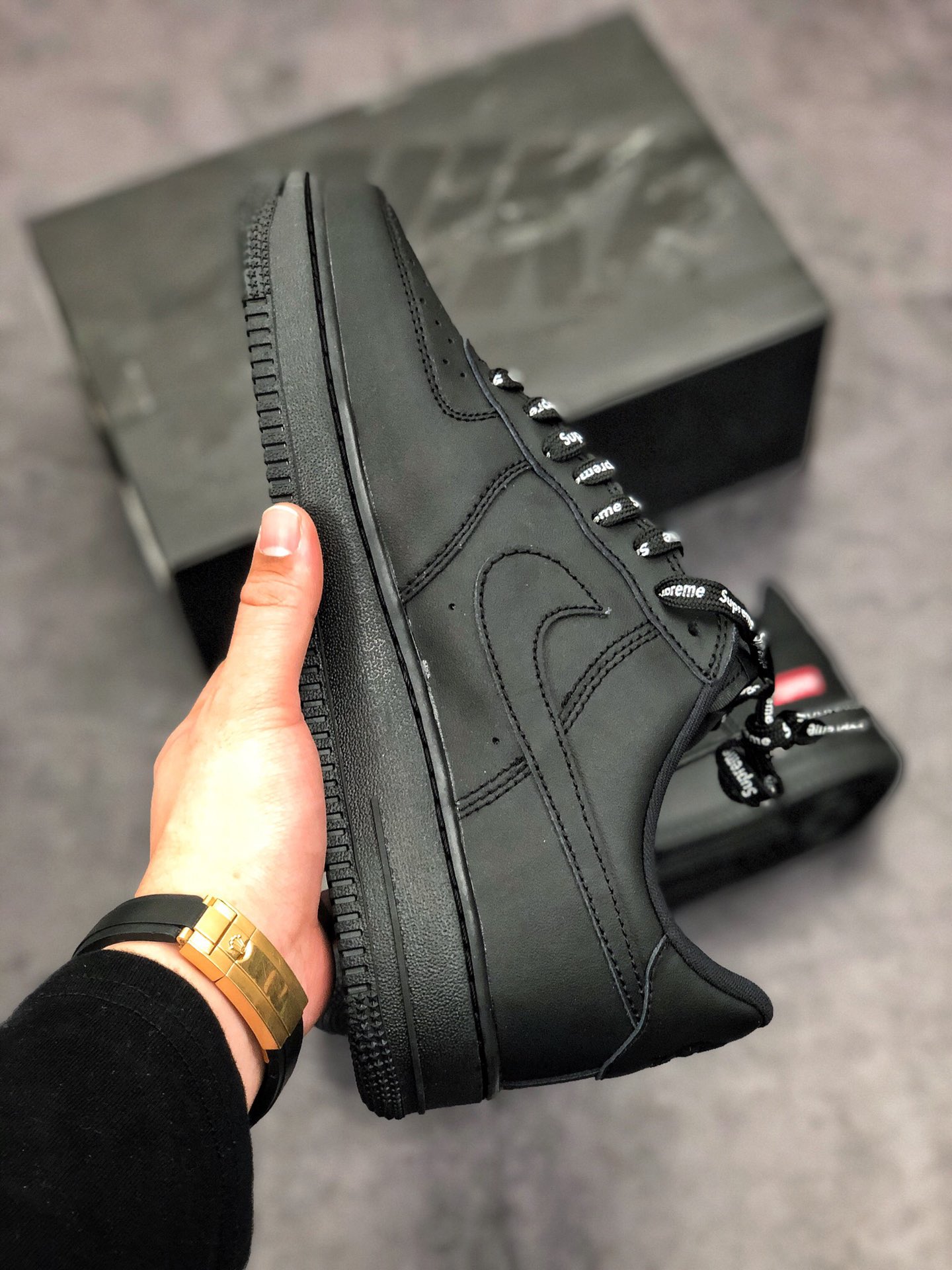 Nike Supreme x Air Force 1 Low 'Box Logo - Black' CU9225-001