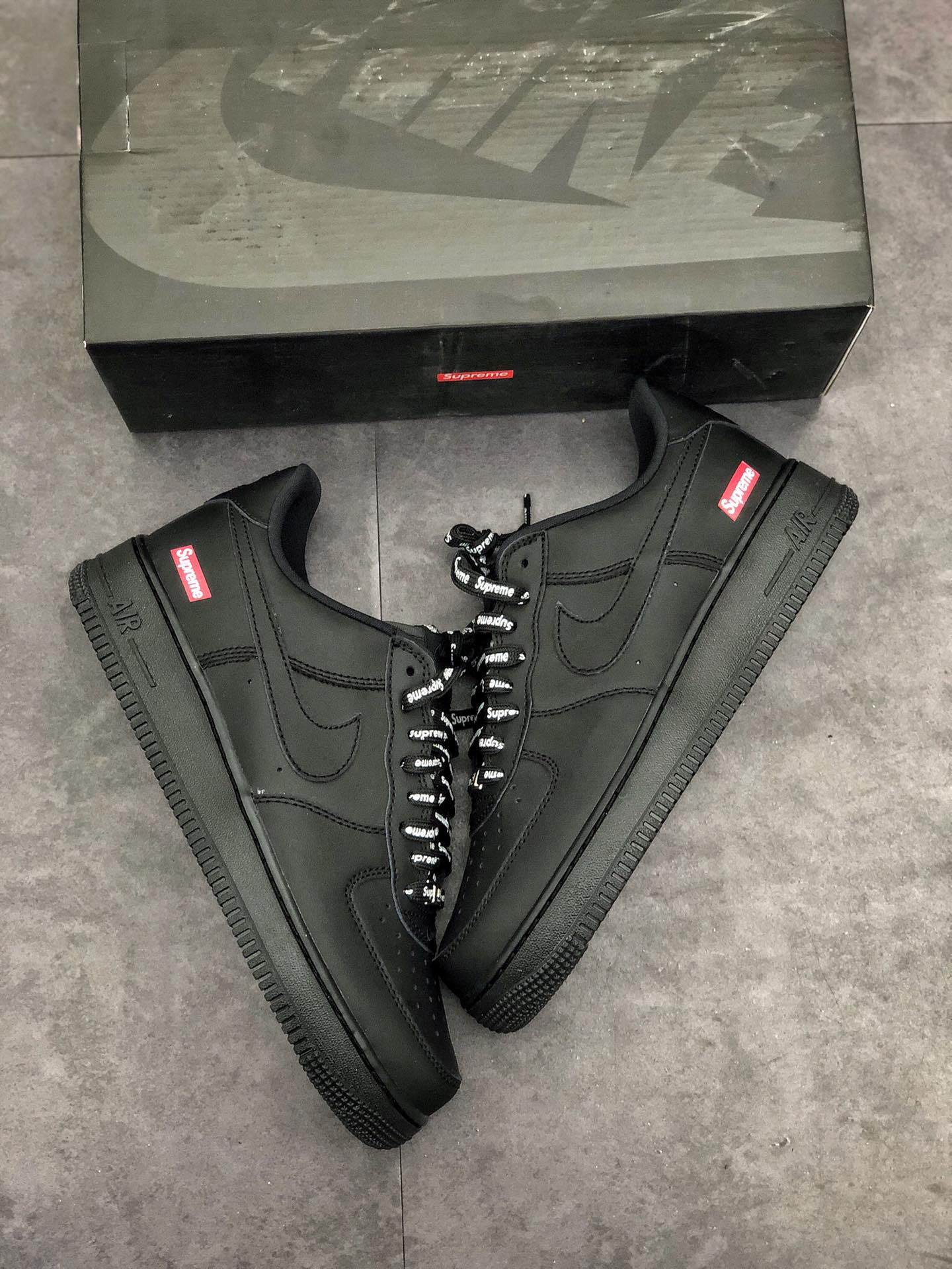 Nike Supreme x Air Force 1 Low 'Box Logo - Black' CU9225-001