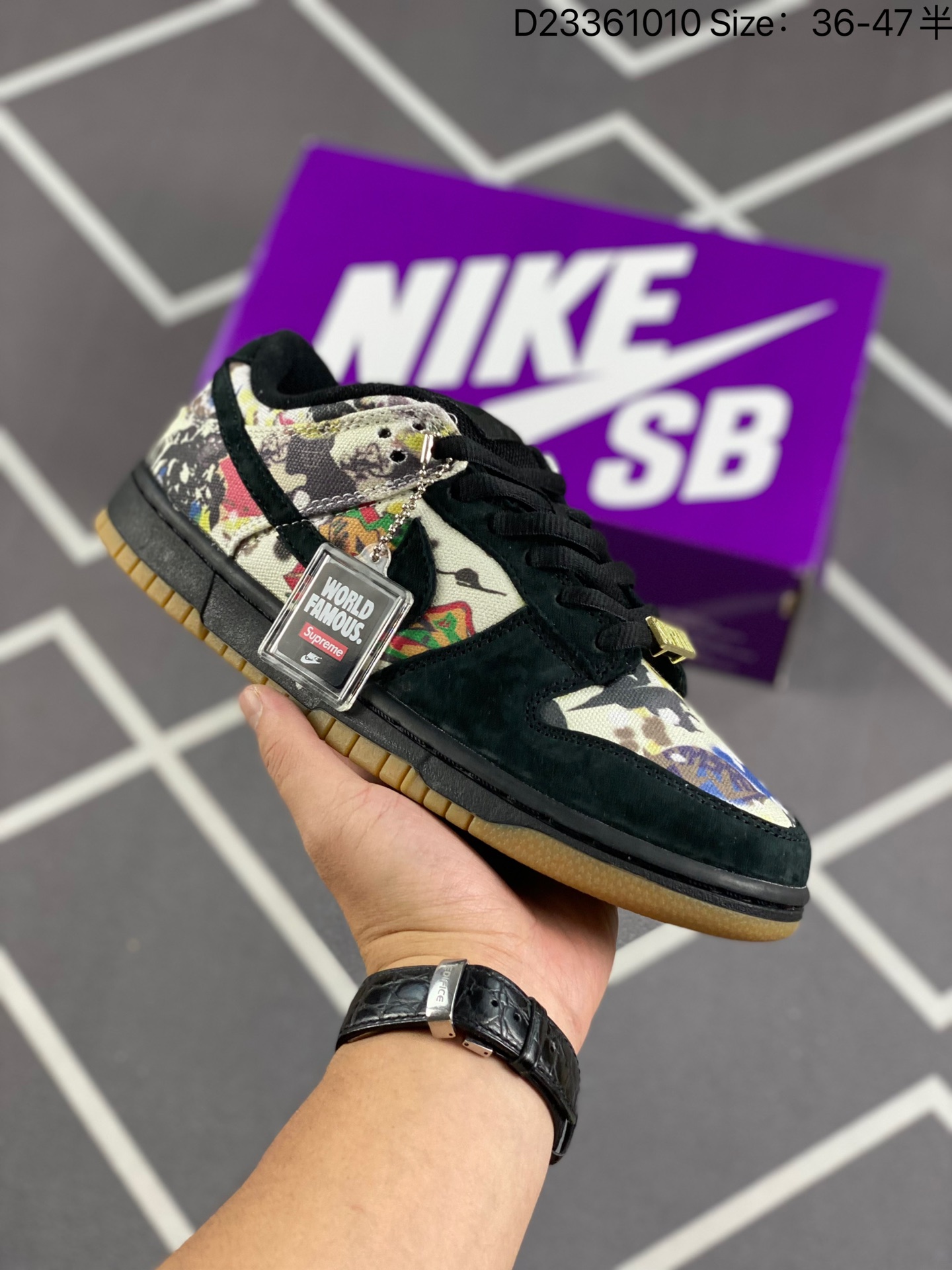 Supreme x Nike SB Dunk Low 'Rammellzee' FD8778-001