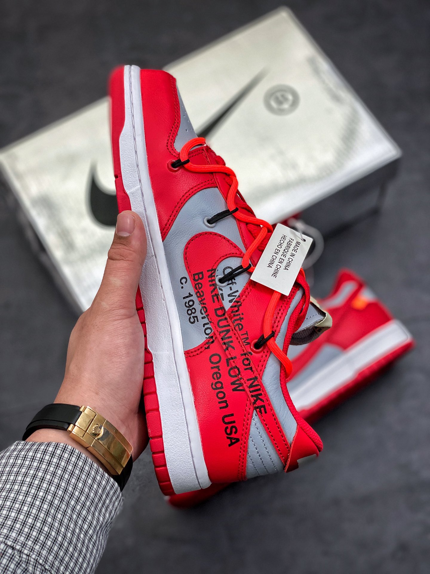 Off-White x Dunk Low 'University Red' CT0856-600