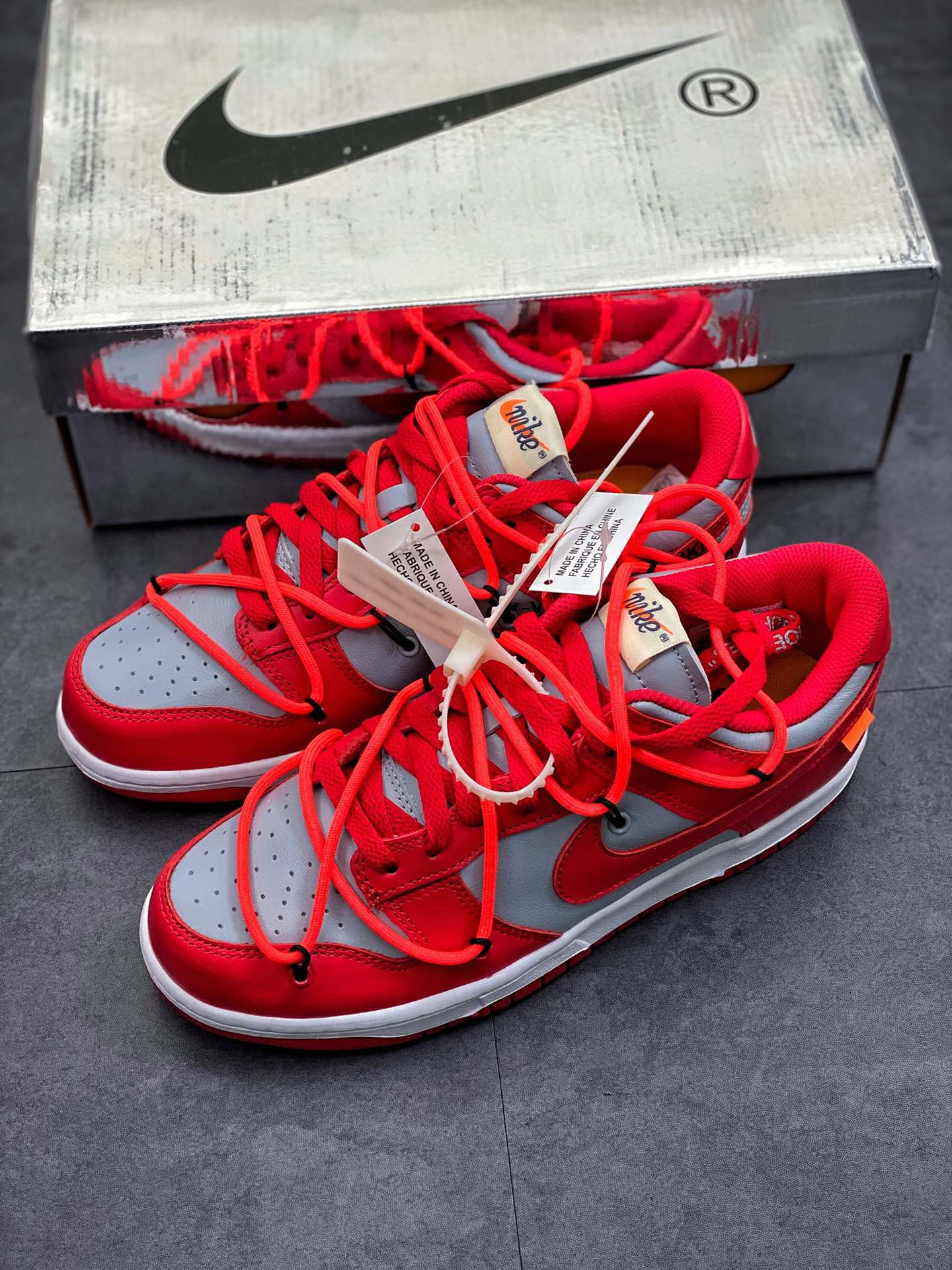 Off-White x Dunk Low 'University Red' CT0856-600